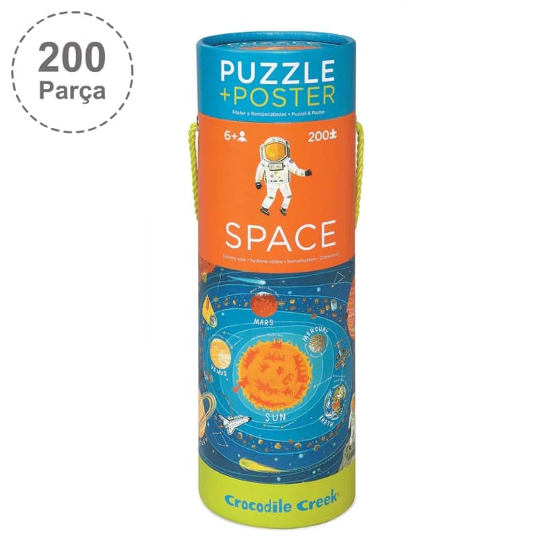 Crocodile Creek Poster Puzzle - 200 Parça - Uzay resmi